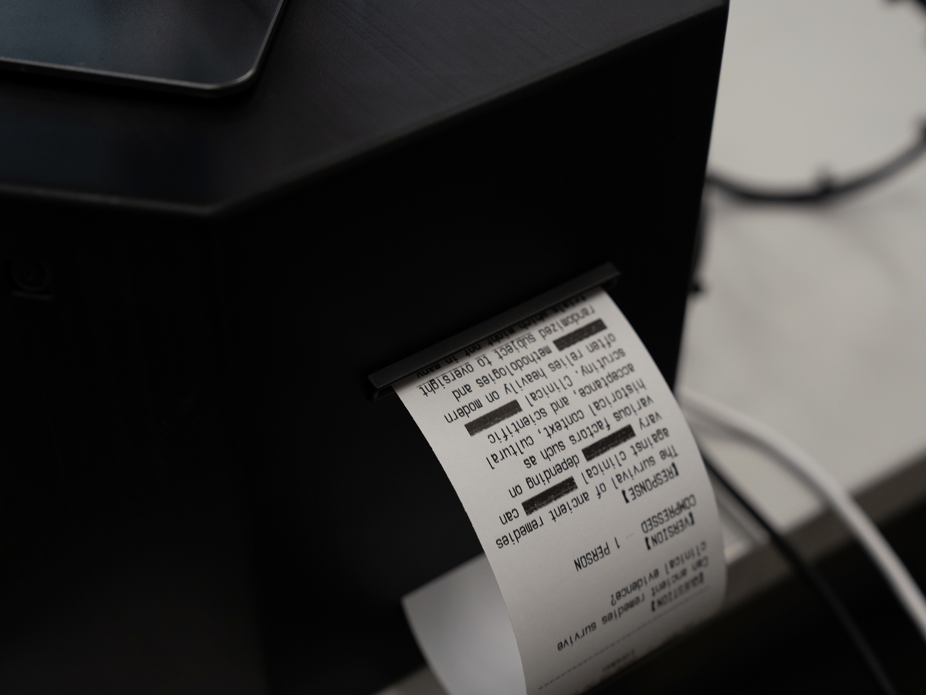 When More is Less, an electronic printer and interactive sculpture by Wu Yi, 2026